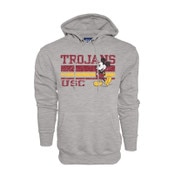 USC Trojans Men's Disney Gray Blocking Off Mickey Fleece Pullover Hoodie